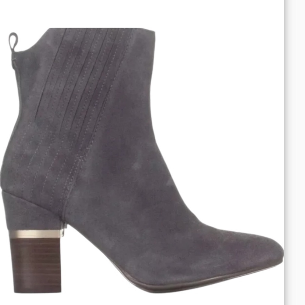 Lucca Lane Jadia Ankle Boots Grey Suede Leather size 8 M - Picture 3 of 13